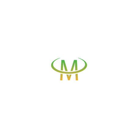 M Letter circle Logo, Concept Letter M + icon circleのイラスト素材