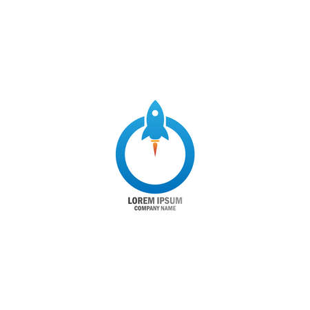 Rocket ilustration logo icon templateのイラスト素材