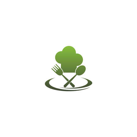 Hat chef icon logo vectorのイラスト素材