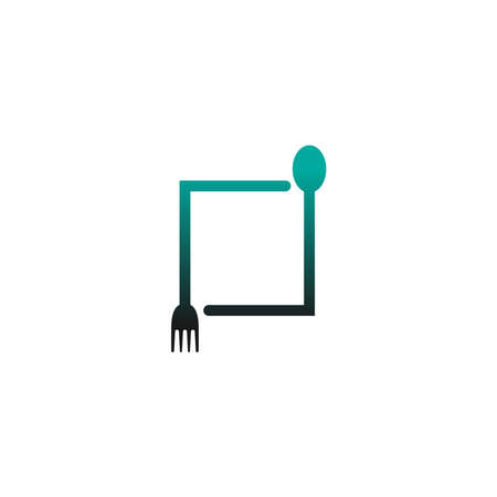 Fork and spoon icon vector designのイラスト素材