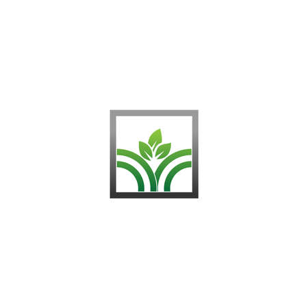 Agriculture Logo.Tree leaf vector logo design, eco-friendly conceptのイラスト素材