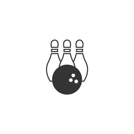 Bowling icon logo vector illustrationのイラスト素材