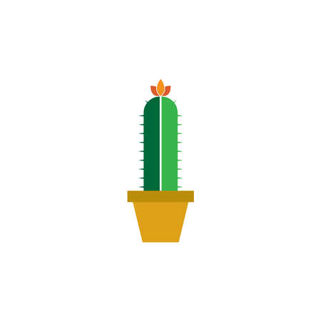 Cactus icon flat design vectorのイラスト素材
