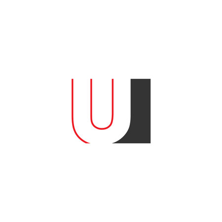 Letter U on square design conceptのイラスト素材