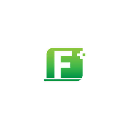 Letter F logo icon with medical cross design vectorのイラスト素材
