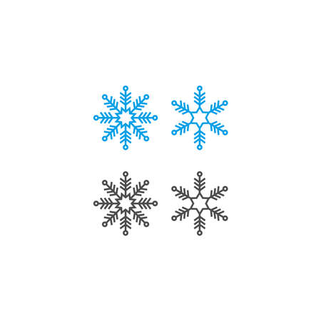 Christmas ornaments shaped like snowflakes icon illustrationのイラスト素材