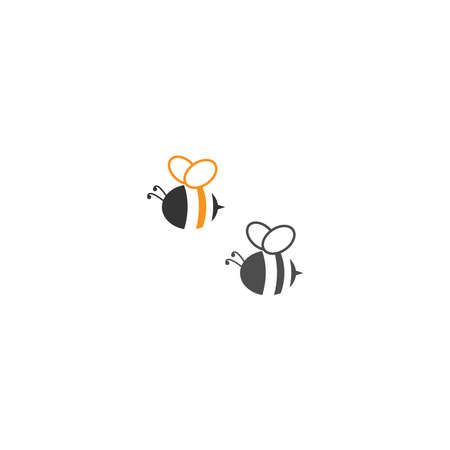Bee logo icon creative design illustrationのイラスト素材