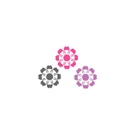 flower icon logo creative design vectorのイラスト素材