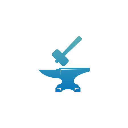 Hammer icon logo design templateのイラスト素材