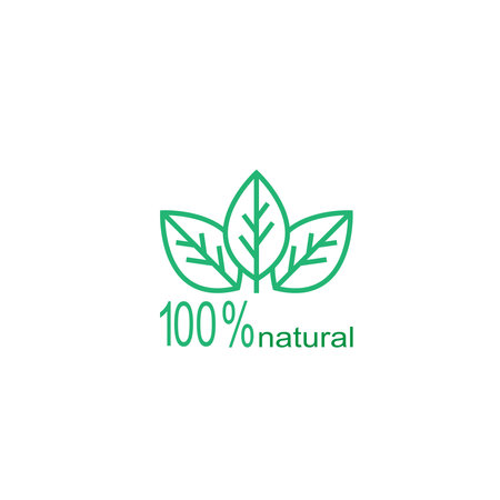 100 % icon, natural, vegan,  organic, anniversary,label design illustration templateのイラスト素材
