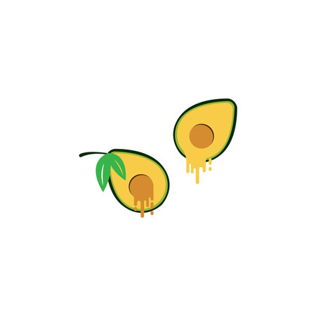Avocado icon   illustration design vector template