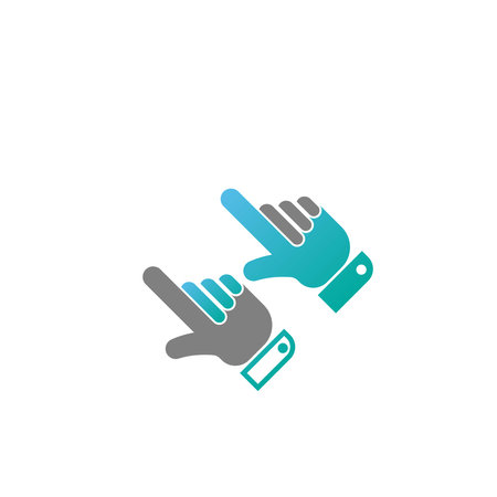 Digital hand touch technology   icon design vectorのイラスト素材
