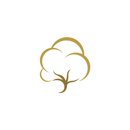 Cotton logo icon illustration vector design templateのイラスト素材