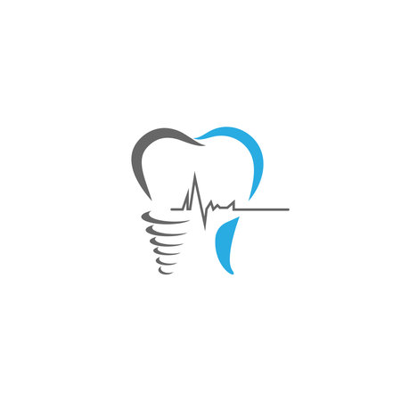 Dental logo icon template vector illustration designのイラスト素材