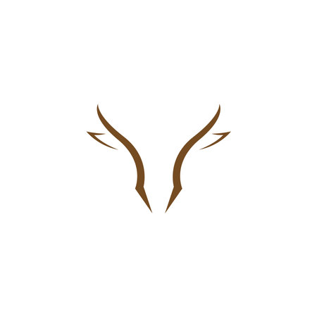 Deer logo icon illustration design vector templateのイラスト素材