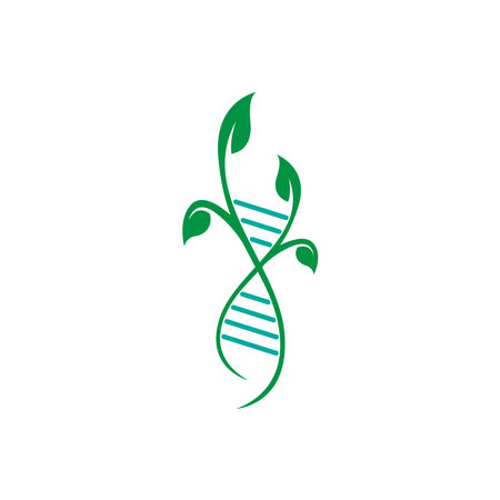 DNA,Genetic sign logo icon design vector illustrationのイラスト素材