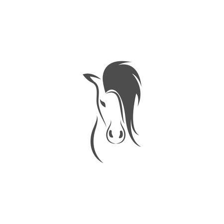 Horse logo icon design template vector illustrationのイラスト素材