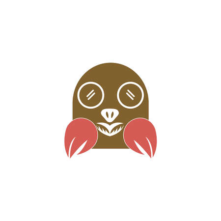 Mole animal logo icon design illustration vector templateのイラスト素材