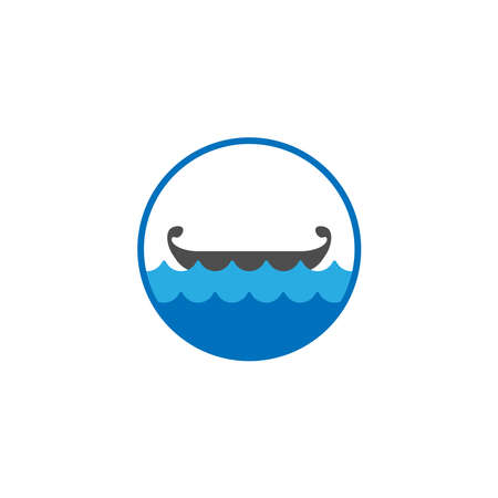 Cruise ship logo icon design template vector illustrationのイラスト素材