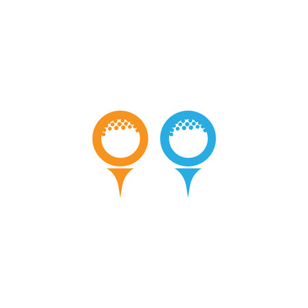 Golf logo icon template creative design illustration vectorのイラスト素材