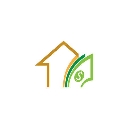 Home cash logo icon design vector illustration templateのイラスト素材