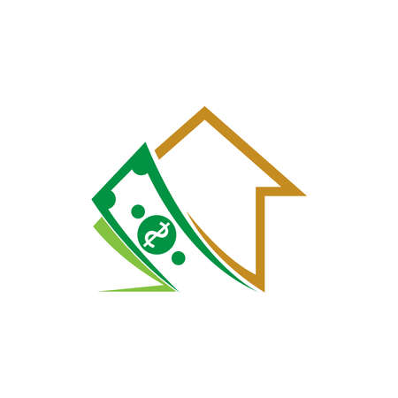 Home cash logo icon design vector illustration templateのイラスト素材