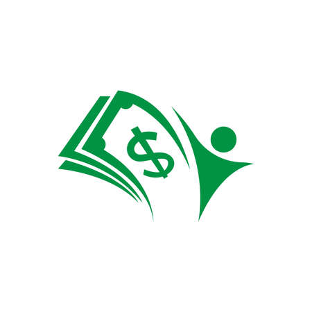 Cash logo icon design vector illustration templateのイラスト素材