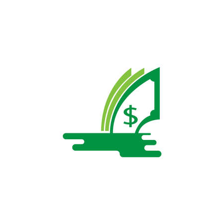 Cash logo icon design vector illustration templateのイラスト素材