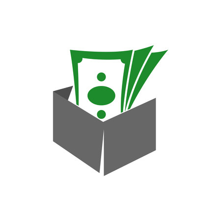 Cash logo icon design vector illustration templateのイラスト素材