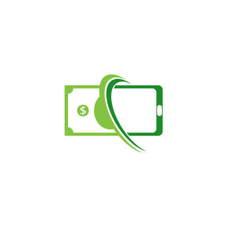 Cash logo icon design vector illustration templateのイラスト素材