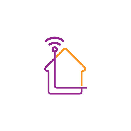 Smart Home logo icon design concept illustrationのイラスト素材