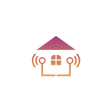 Smart Home logo icon design concept illustrationのイラスト素材