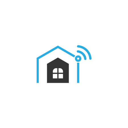 Smart Home logo icon design concept illustrationのイラスト素材