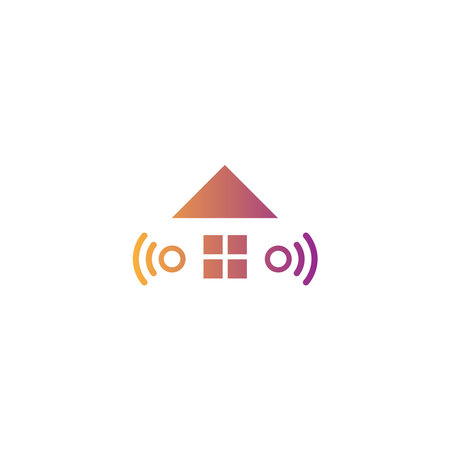 Smart Home logo icon design concept illustrationのイラスト素材