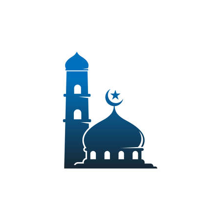 Islamic logo, Mosque icon design vector template illustrationのイラスト素材