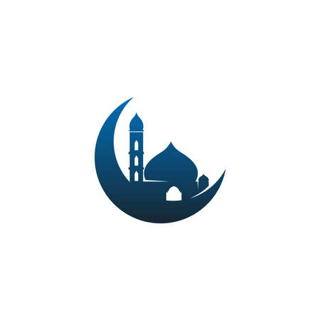 Islamic logo, Mosque icon design vector template illustrationのイラスト素材