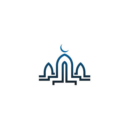 Islamic logo, Mosque icon design vector template illustrationのイラスト素材