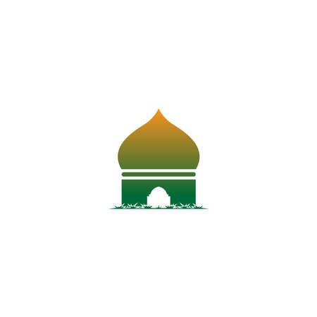 Islamic logo, Mosque icon design vector template illustrationのイラスト素材