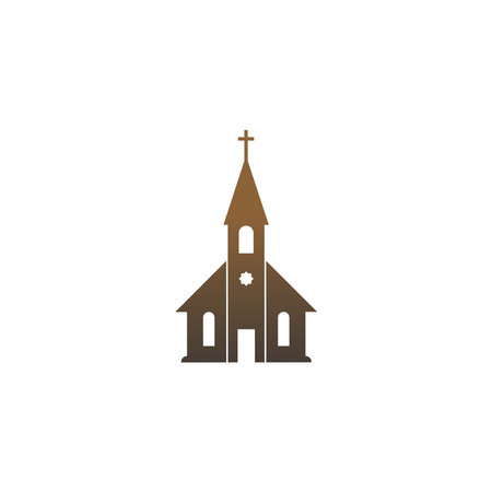 Chruch icon logo sign vector design illustration templateのイラスト素材