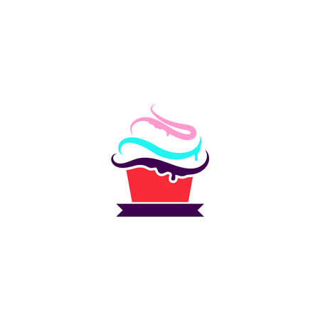 Wedding cake logo, Cake icon design vector illustration templateのイラスト素材
