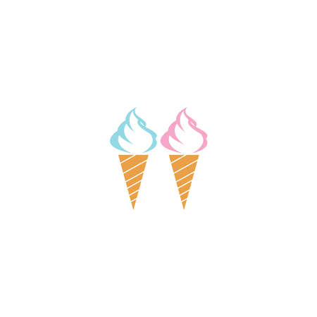 Ice cream logo icon design  vector templateのイラスト素材