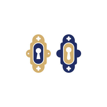 Simple key logo icon design vector template illustrationのイラスト素材