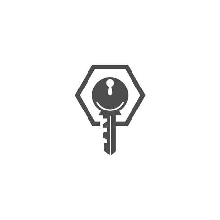 Simple key logo icon design vector template illustrationのイラスト素材
