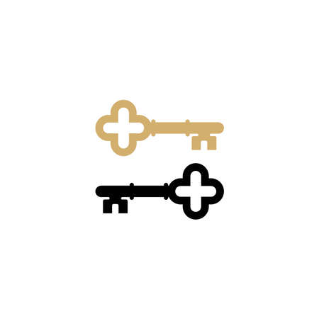 Simple key logo icon design vector template illustrationのイラスト素材