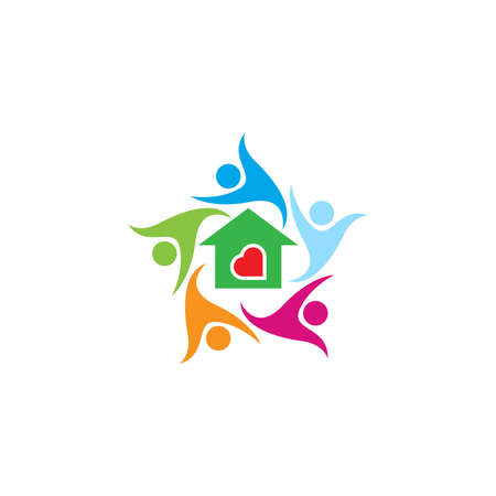 House icon logo simple design template vector illustrationのイラスト素材
