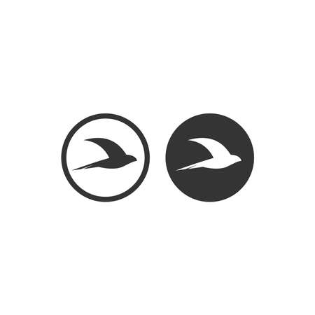 Simple Design of Swift Bird logo icon template vectorのイラスト素材