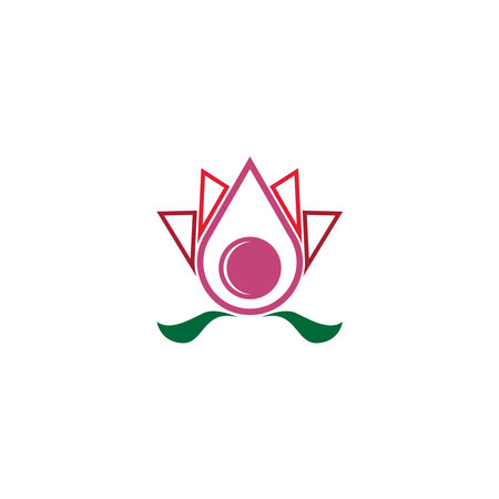 Beauty Lotus flowers logo icon design template vectorのイラスト素材