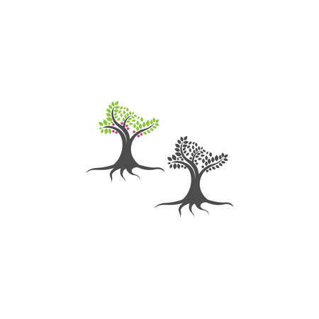 Tree icon  Tree branch design vector illustration templateのイラスト素材