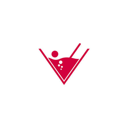 Cocktail drink icon logo design vector template illustrationのイラスト素材