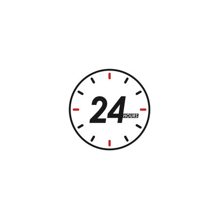 24 Hour icon vector illustration design template